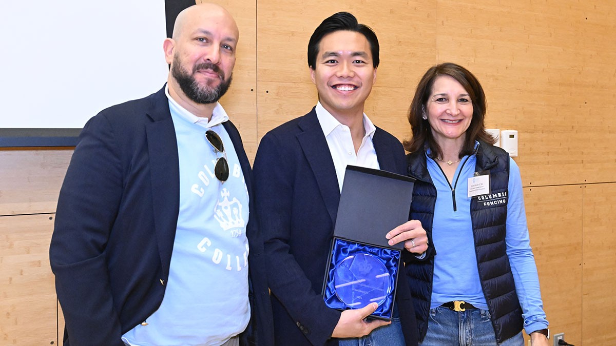 Dean Josef Sorett, 2024 Sherwin Award recipient Brian Chung, Sherri Pancer Wolf