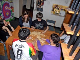 Students played board games at a study break the night before the last day of classes in December 2012. Photo: Courtesy of the LLC